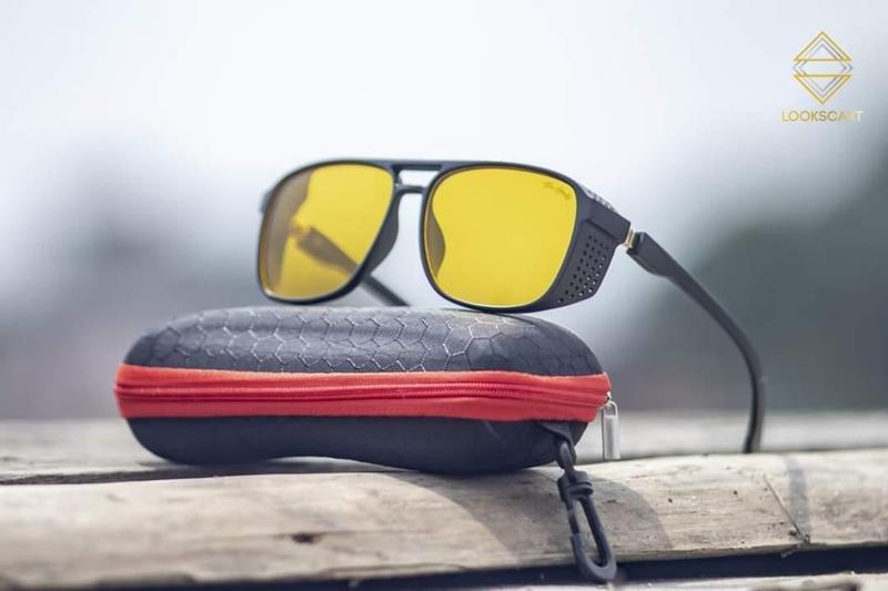 Black And Yellow Square Sunglasses For Men And Women-Unique and Classy