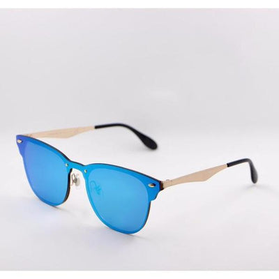 Blue, Gold Square Lightweight Comfortable Sunglasses For Men and Women-Unique and Classy