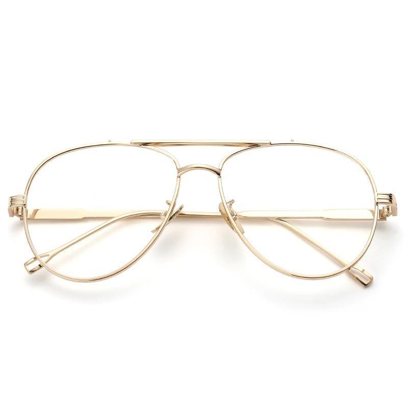 Buy Luxury Fashion Pilot Oversize Antiblue Square Eyeglasses For Men Women