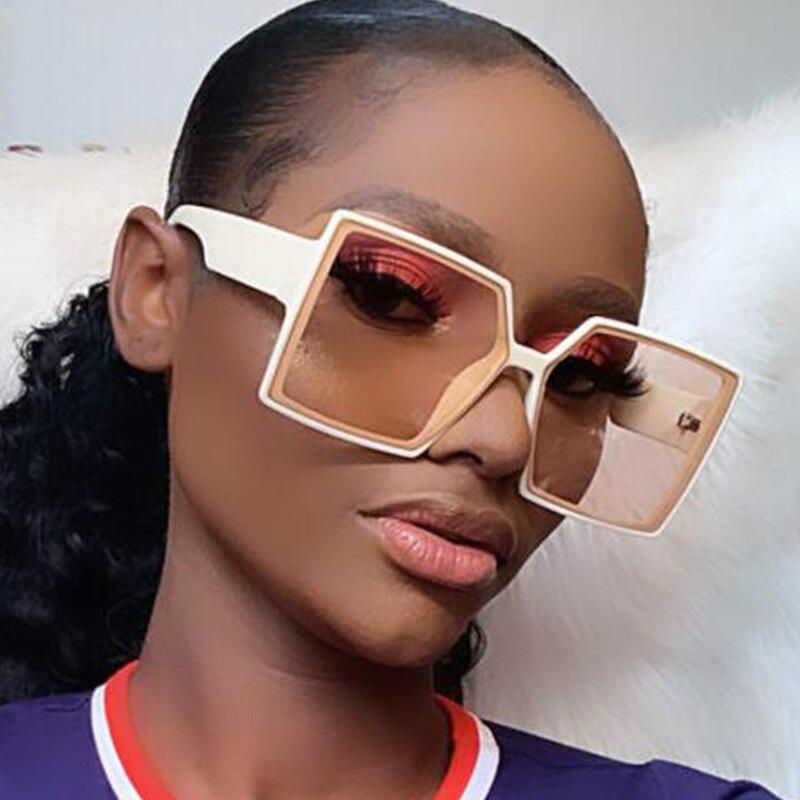 2021 Designer Luxury Big Square Frame Fashion Polarized Vintage Brand Sunglasses For Men And Women-Unique and Classy