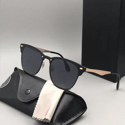 Black, Gold Square Lightweight Comfortable Sunglasses For Men and Women-Unique and Classy