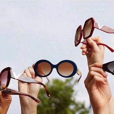 2020 New Vintage Luxury Metal Designer Brand Retro Oval Big Frame Sunglasses For Men And Women-Unique and Classy