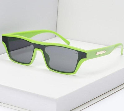 Fashion Cat Eye Colorful One Piece Vintage Green Orange Shades Sunglasses For Men And Women-Unique and Classy