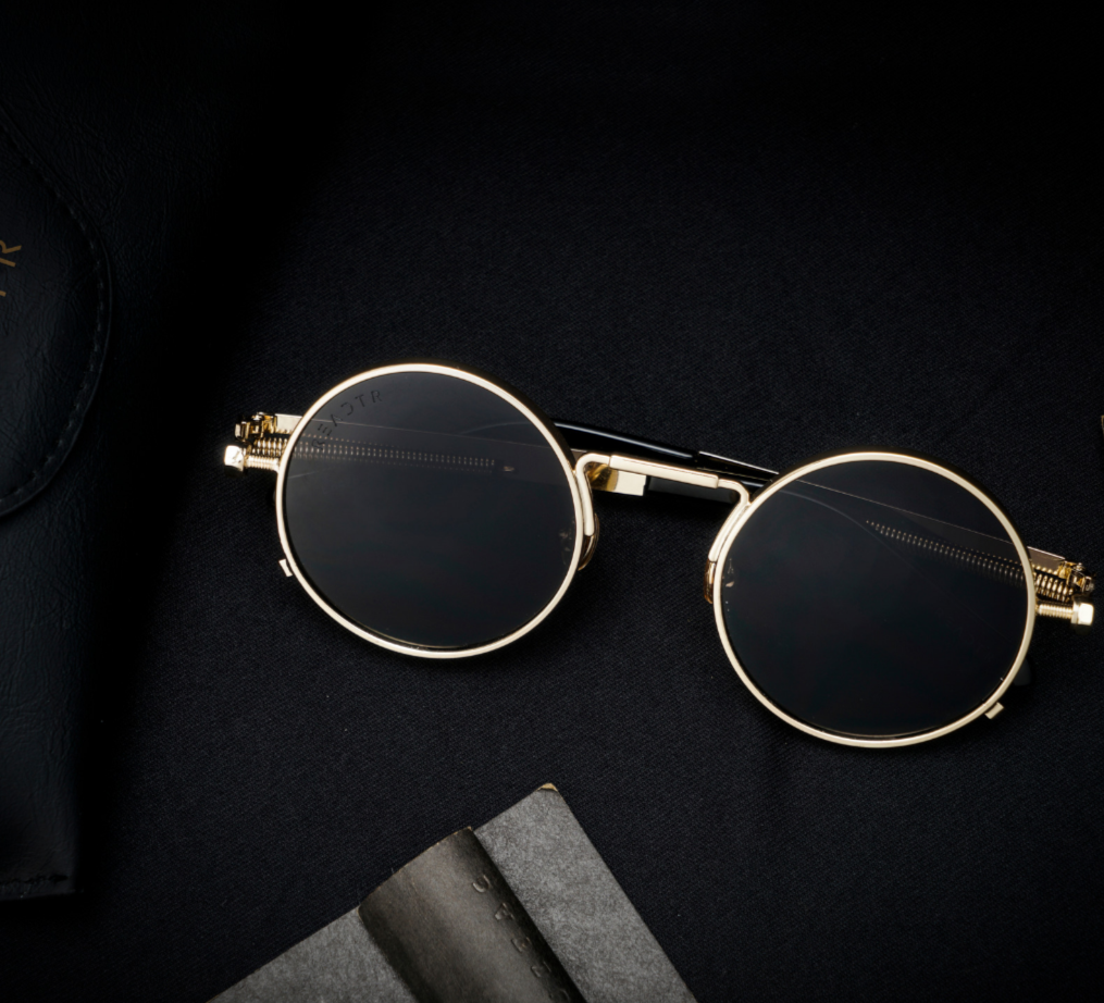 Vintage Hawk Black Gold Eyewear For Men And Women-Unique and Classy