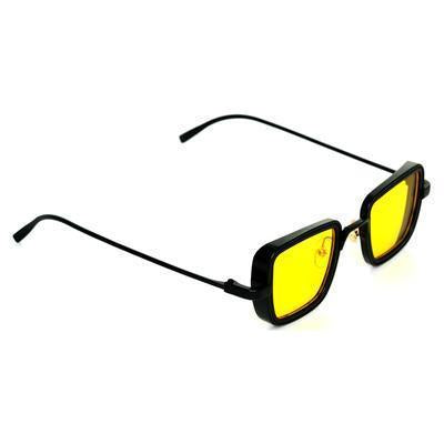 Yellow And Black Retro Square Sunglasses For Men And Women-Unique and Classy