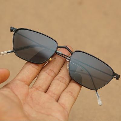 Andreas Full Black Edition Trapezoid Sunglasses For Men And Women-Unique and Classy
