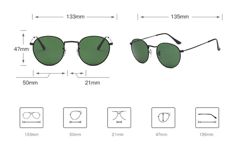 Small Round Metal Frame Retro Sunglasses For Men And Women-Unique and Classy