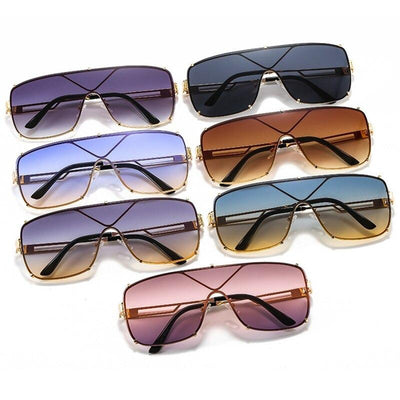 2021 Luxury Vintage Brand Designer Oversized Rimless Square Sunglasses For Men And Women-Unique and Classy