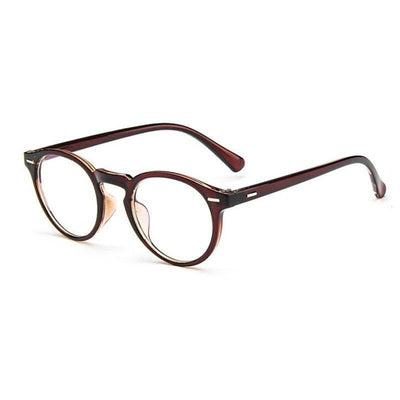Retro Round Eyeglasses Frame With Blue Ray Lens For Unisex-Unique and Classy