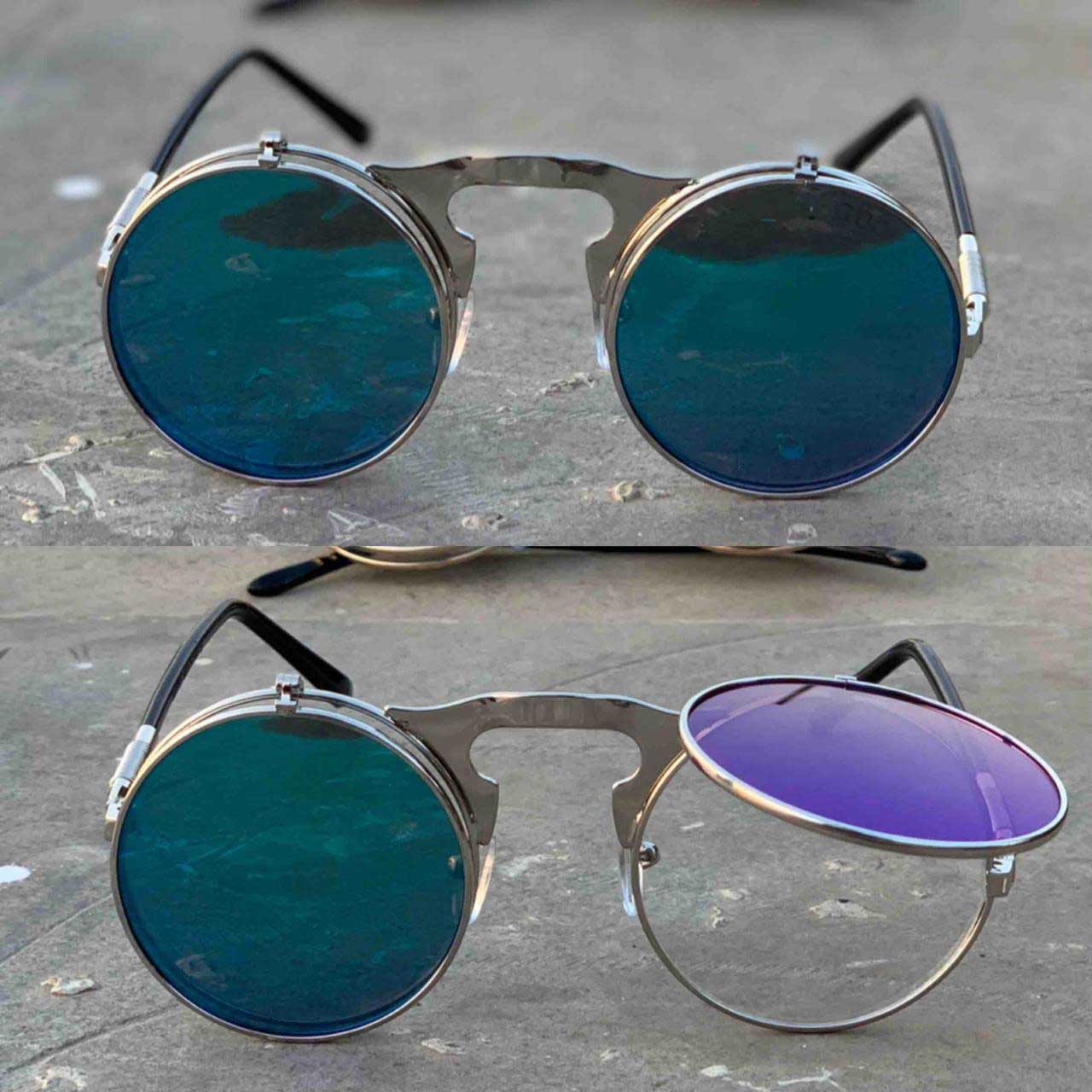 Stylish Round Metal Mirror Sunglasses For Men And Women-Unique and Classy