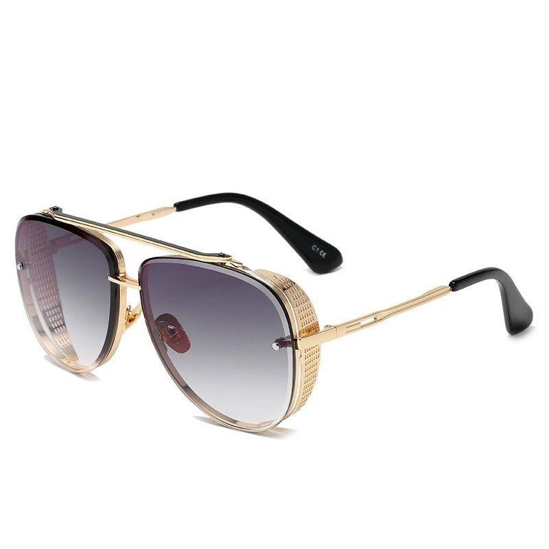 Fashion Mach Limited Edition Style Pilot Sunglasses With Vintage Side Shield Brand Design For Unisex-Unique and Classy