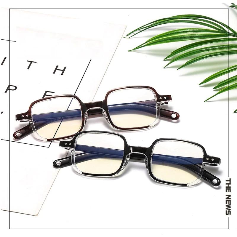 Trendy Classic Vintage Mordern Retro Fashion Small Square Simple Frame Transparent Clear Lens Designer Sunglasses For Men And Women-Unique and Classy