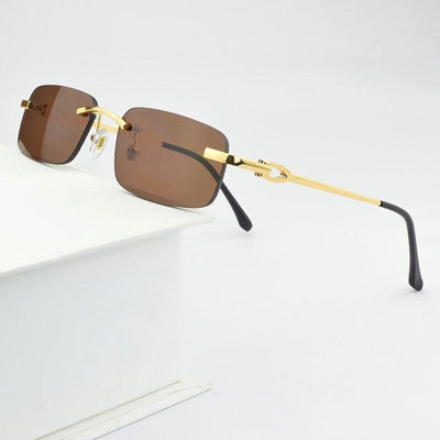 Brand Designer Fashion Rimless 2021 Retro Sunglasses For Men And Women-Unique and Classy