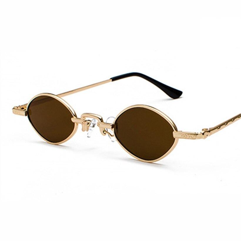 Small Oval Metal Frame Trendy Sunglasses For Men And Women-Unique and Classy