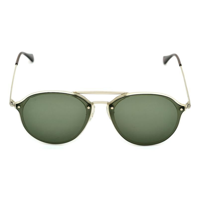 Round Green And Silver SunglassesFor Men And Women-Unique and Classy