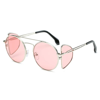 Stylish Steampunk Round Candy Sunglasses For Men And Women-Unique and Classy