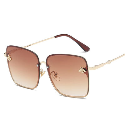 Stylish Square Bee Retro Sunglasses For Women-Unique and Classy