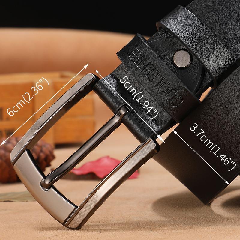 Trendy Sqaure Genuine Leather Needle Buckle Belt For Men-Unique and Classy
