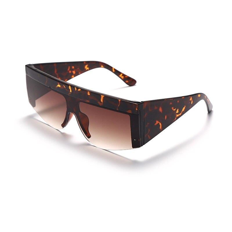2021 Vintage Big Frame Oversized UV400 Square One Piece Sunglasses For Men And Women-Unique and Classy
