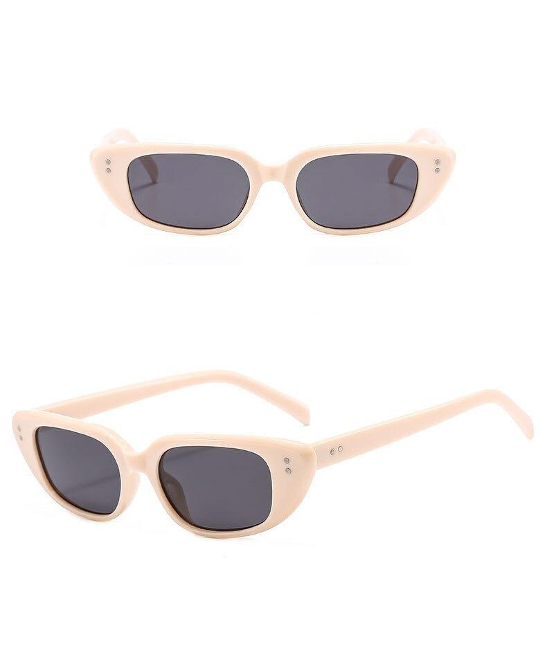 New Vintage Small Cat Eye Retro Frame Sunglasses For Unisex-Unique and Classy
