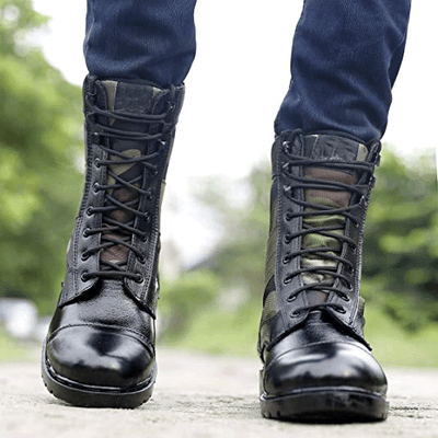 Leather Army Boots For Men's-Unique and Classy