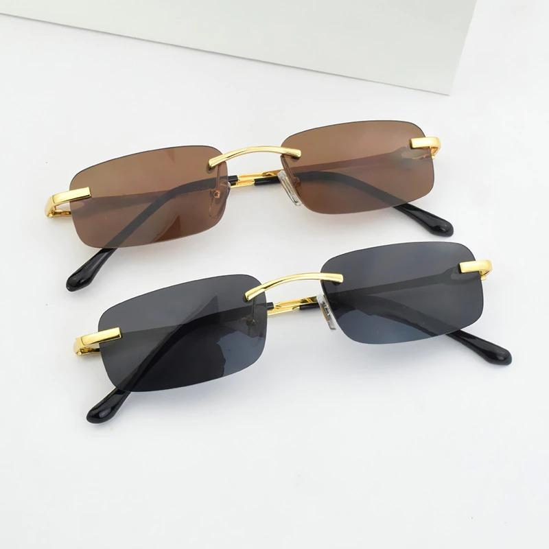 Brand Designer Fashion Rimless 2021 Retro Sunglasses For Men And Women-Unique and Classy