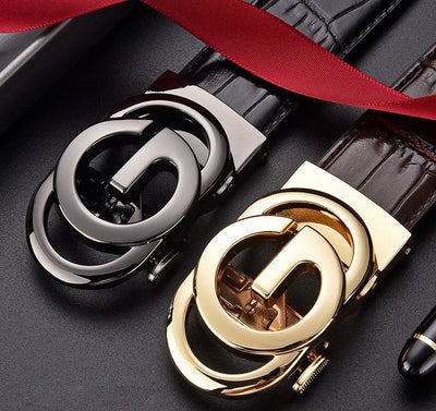 Luxury Automatic Zinc Alloy Buckle Belt For Men's-Unique and Classy