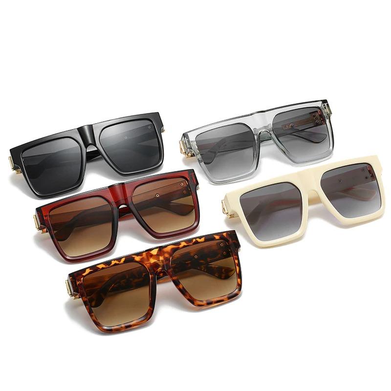 Retro Luxury Square Fashion UV400 Vintage Brand Designer Fashion Colorful Sunglasses For Men And Women