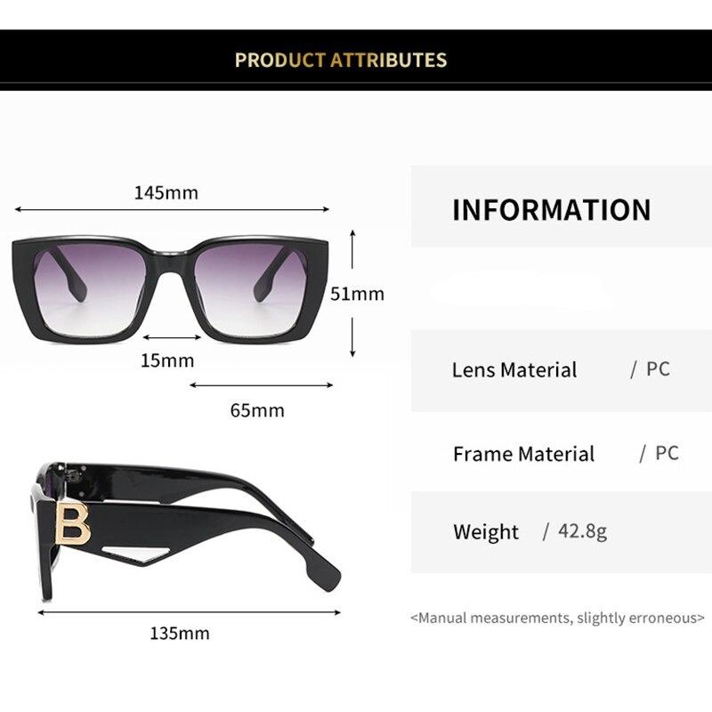 Classic Retro Fashion Square Luxury Brand Big Frame Designer Outdoor Driving Sunglasses For Men And Women-Unique and Classy