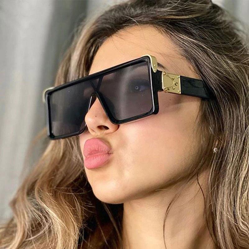 2021 New Vintage Luxury Designer Overszied Square Retro Sunglasses For Men And Women-Unique and Classy