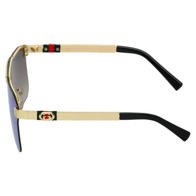 Rectangle Aqua Sky And Gold Sunglasses For Men And Women-Unique and Classy