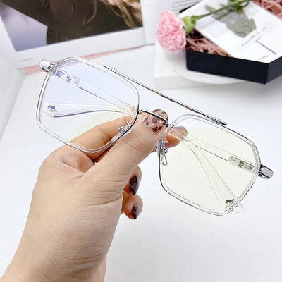 Buy Retro Anti-Blue Light Square Glasses Frame Brand Designer Ins Popular Optical Eyeglasses Frames