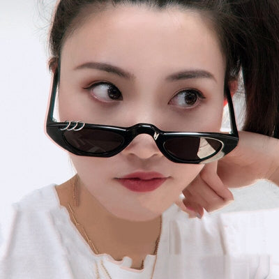 2021 Narrow Small Cat Eye Frame Sunglasses For Unisex-Unique and Classy
