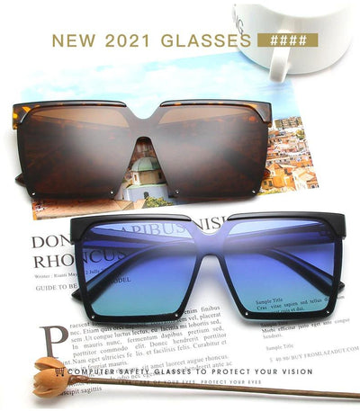 2021 New Vintage Classic Oversized Square Frame Fashion Gradient Sunglasses For Men And Women-Unique and Classy