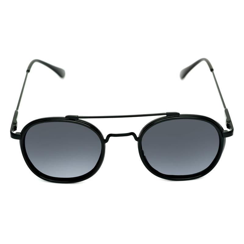 Round Black And Black Sunglasses For Men And Women-Unique and Classy