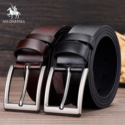 Premium Quality Pin Buckle Genuine Leather Belt For Men in Color Variant- Unique and Classy