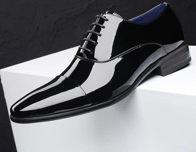 New Mens Wear Shiny Black Premium Design Quality Oxford Formal Shoes-Unique and Classy