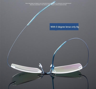 Rimless Titanium Glasses Frames Men Flexible Optical Frame Retro Glasses - Unique and Classy