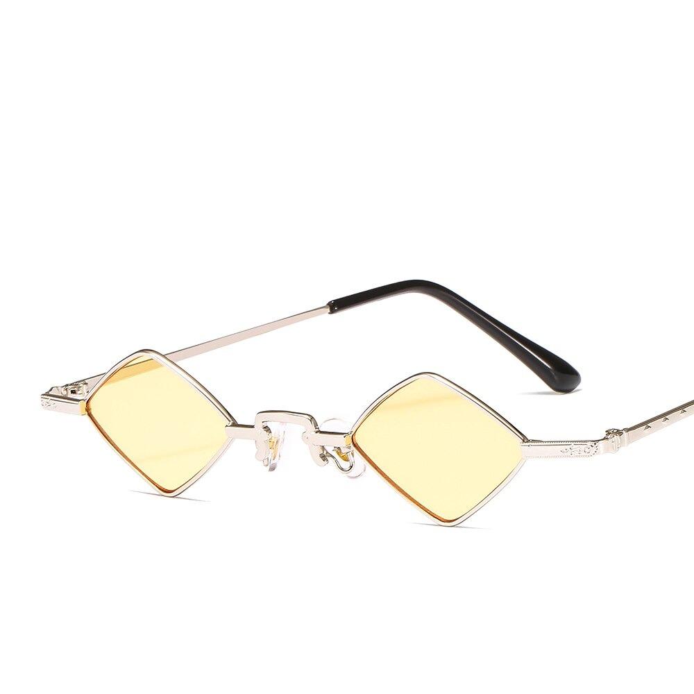 Brand Design Metal Frame Diamond Shaped Small Retro Sunglasses For Men And Women-Unique and Classy