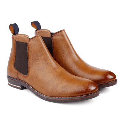 Classy Ankle British Design Tan Chelsea Boots For Men-Unique and Classy