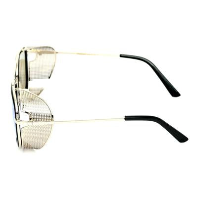 Square Aqua Blue And Silver Sunglasses For Men And Women-Unique and Classy