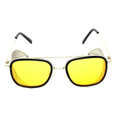 Square Yellow And Silver Sunglasses For Men And Women-Unique and Classy