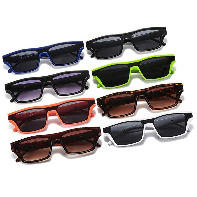 Fashion Cat Eye Colorful One Piece Vintage Green Orange Shades Sunglasses For Men And Women-Unique and Classy