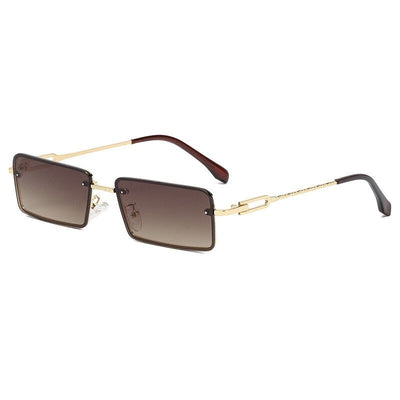 Retro Narrow Square Frame Sunglasses For Unisex-Unique and Classy