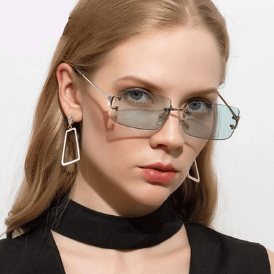 2021 Brand Designer Retro Fashion Trendy Rimless Rectangle Sunglasses For Men And Women-Unique and Classy
