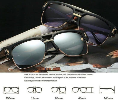 Classic Luxury Designer Oversized Vintage Retro Gradient Lens Sunglasses For Unisex-Unique and Classy