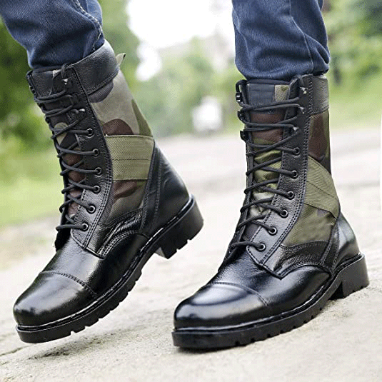 Leather Army Boots For Men's-Unique and Classy