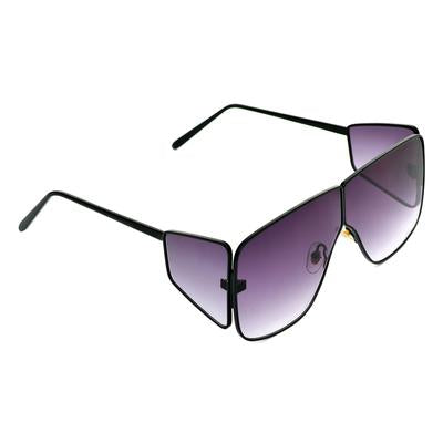 Square Shaded Purple And Black Sunglasses For Men And Women-Unique and Classy