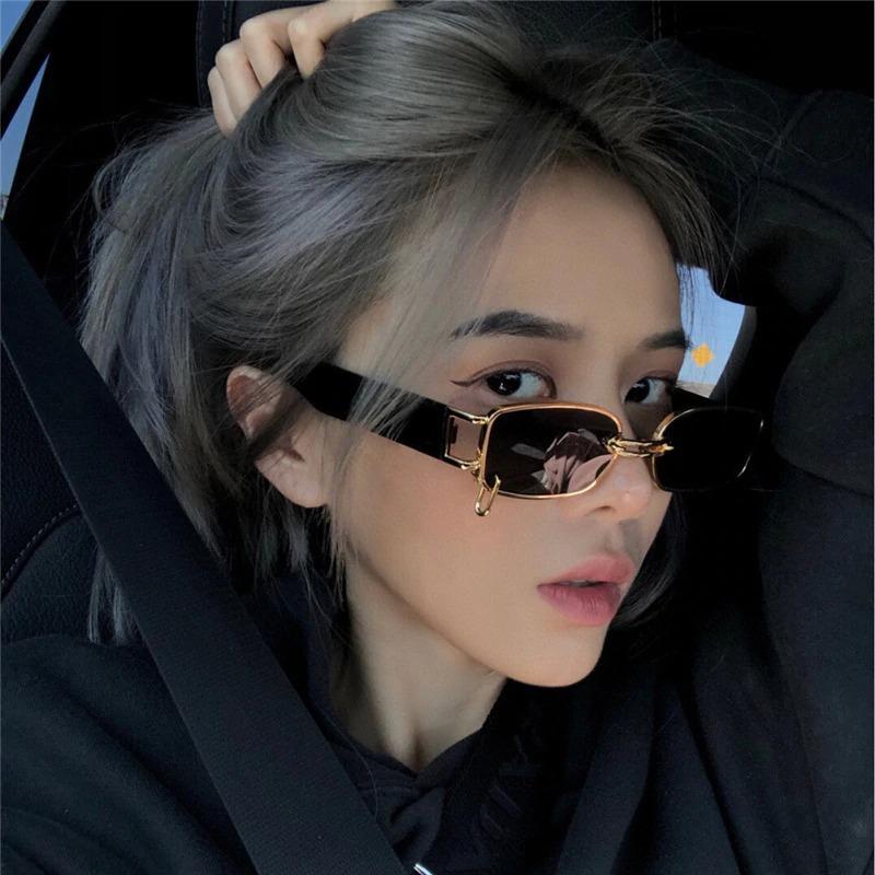 New Rectangular Hip Hop Vintage Metal Square Luxury Sunglasses For Men And Women-Unique and Classy