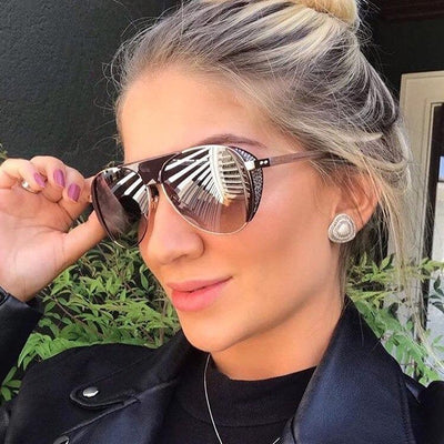 Trendy Summer Newest Designer Oversized Luxury Brand Shades For Women For Unisex-Unique and Classy